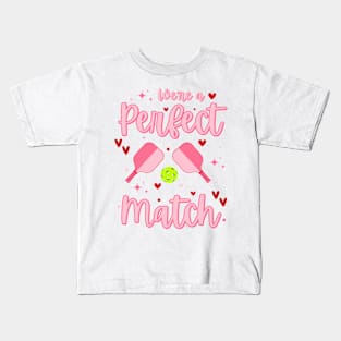 Pickleball is my Valentine, We're a Perfect Match, Pickleball Players Kids T-Shirt